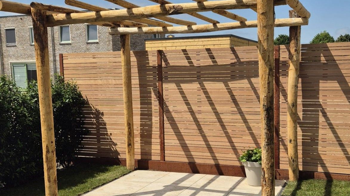 Project: Pergola met schaduwdoek bouwen