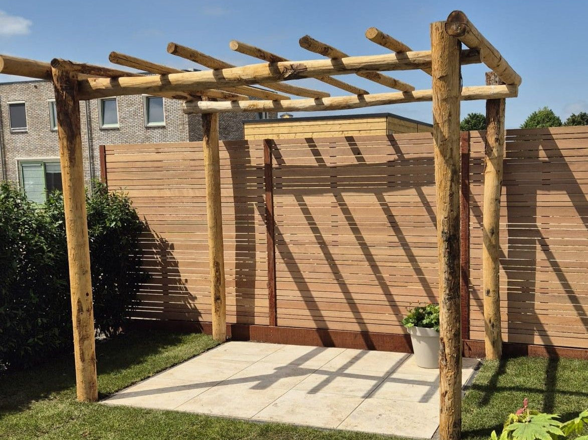 Project: Pergola met schaduwdoek bouwen