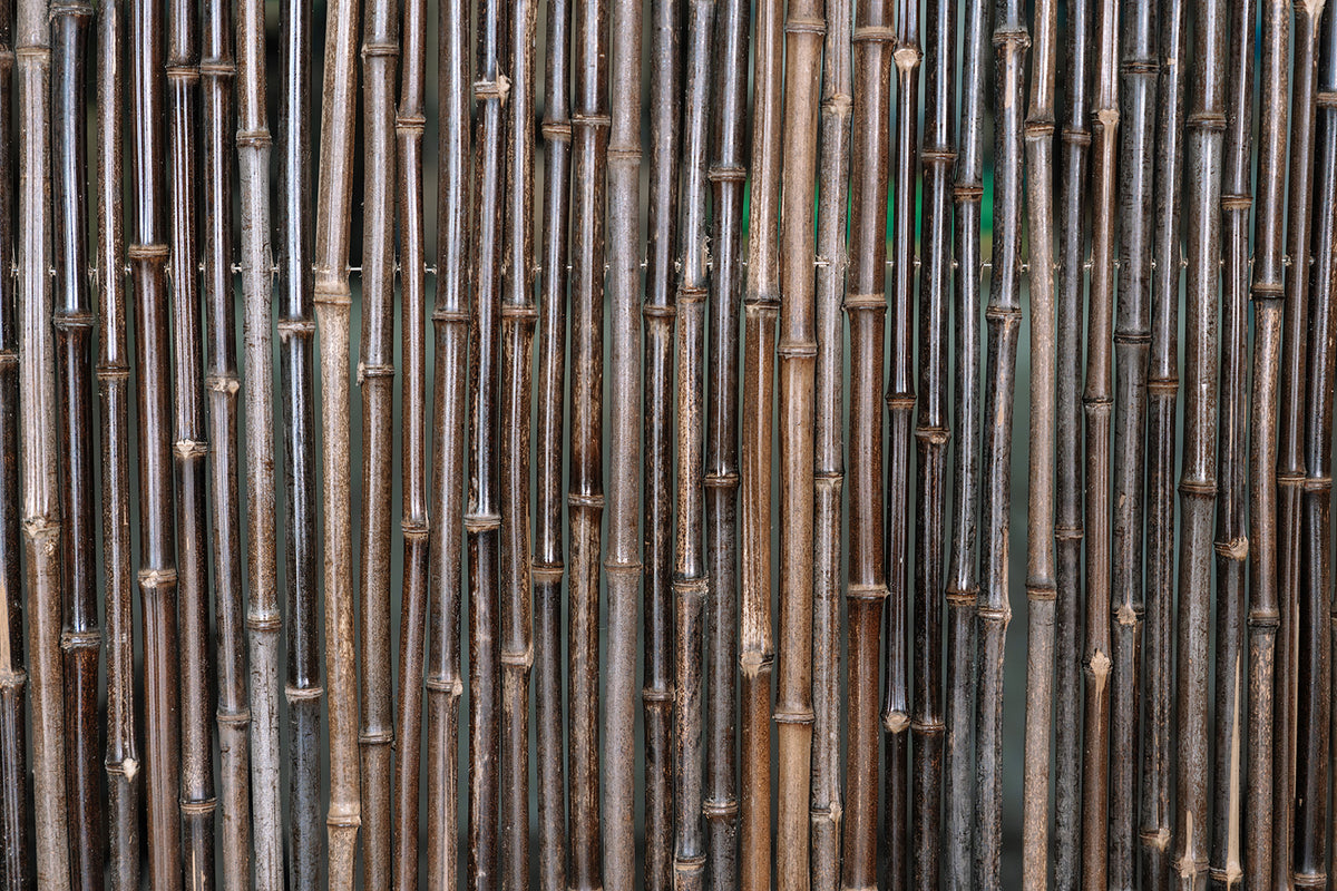 Bamboe Schutting Donker | Houten Frame | 180x180 cm