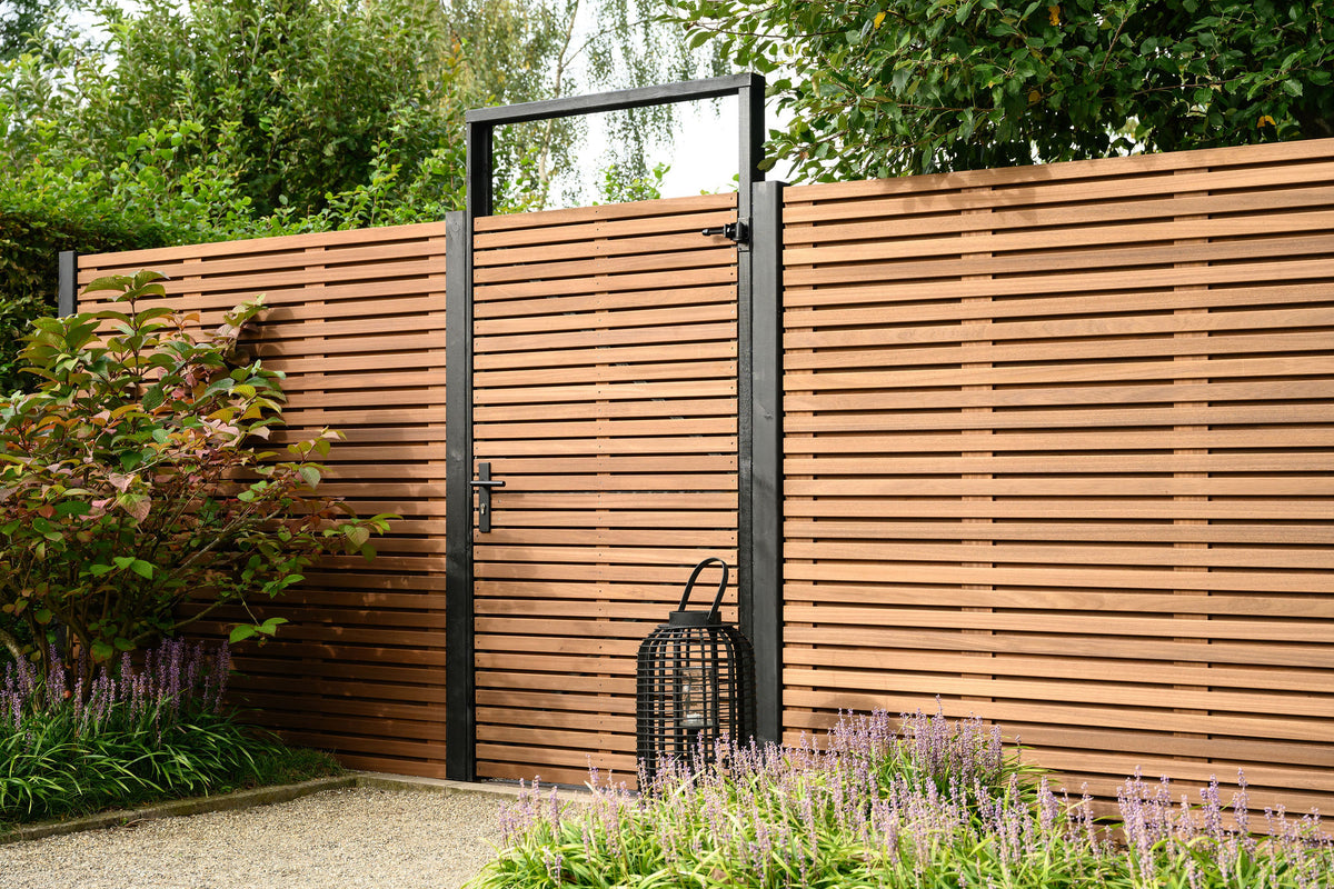 Thermowood Ayous Lattenscherm | Dubbelzijdig | 180x180 cm