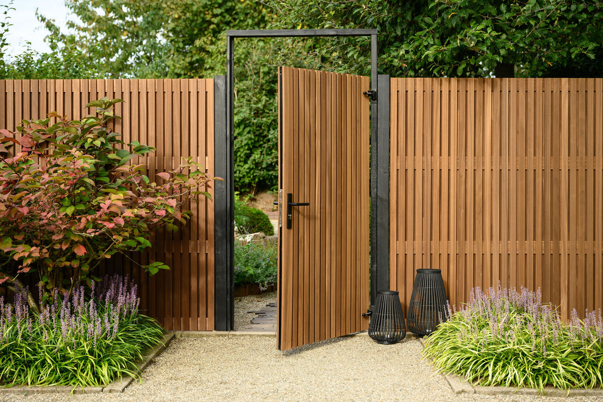 Thermowood Ayous Lattenscherm | Dubbelzijdig | 180x180 cm