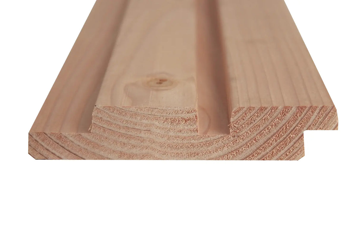 Douglas rhombusprofielplank dubbel | Geschaafd | 2,2× 14,5 cm | Verschillende lengtes