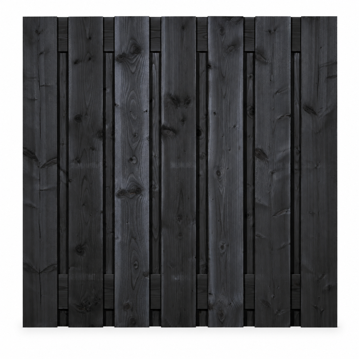 Douglas Schutting 15-planks | Geschaafd | Zwart | 180x180 cm