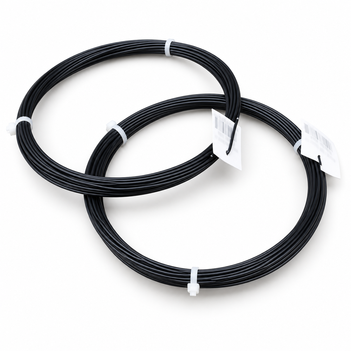 Spandraad geplastificeerd | Zwart | 3,8 mm | Verschillende lengtes