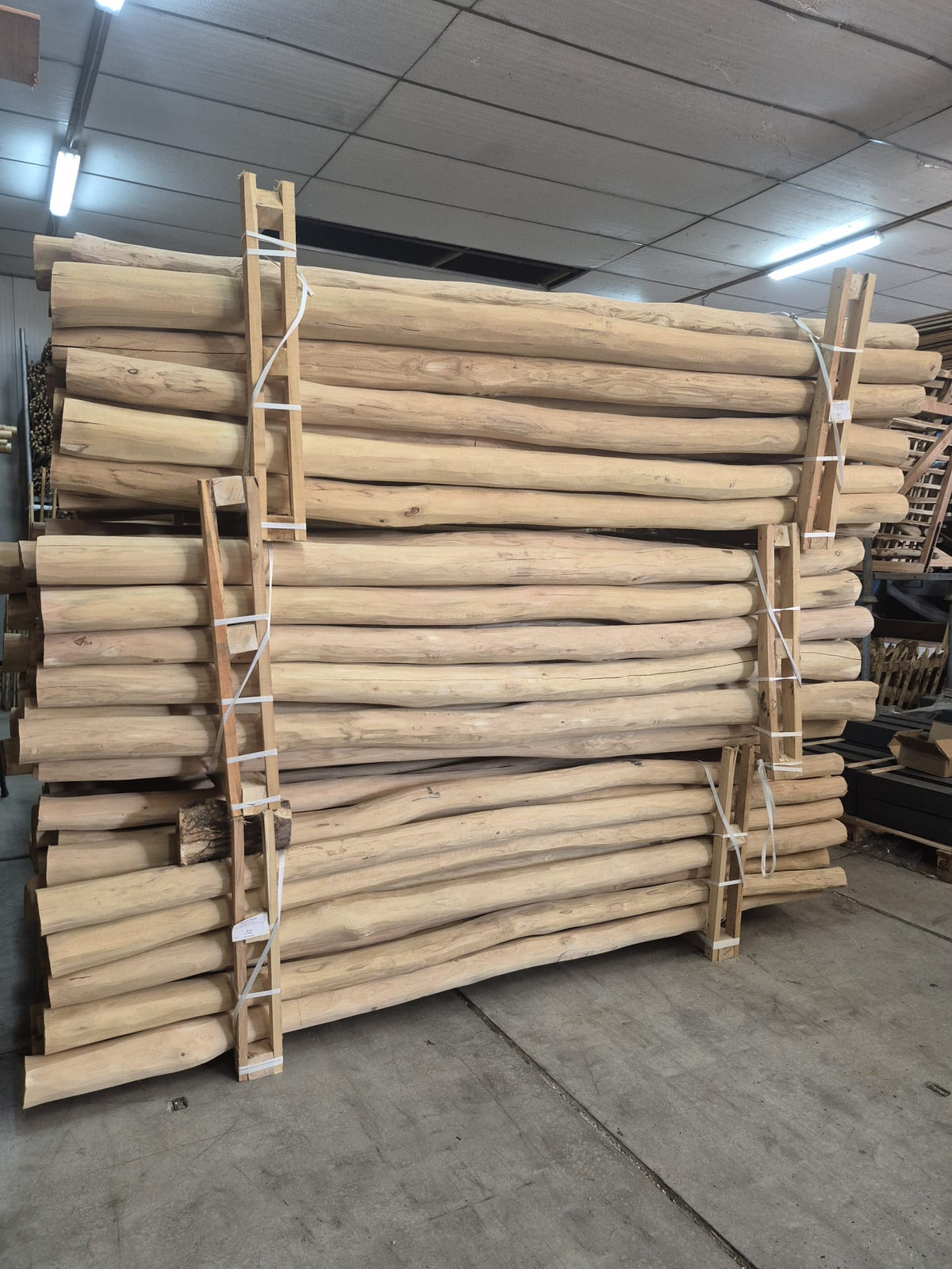Robinia paal spintvrij geschuurd Ø 12/14 cm | Verschillende lengtes