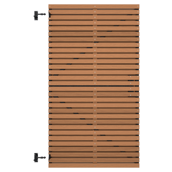 Thermowood Ayous Tuindeur | 100x180 cm | Horizontaal
