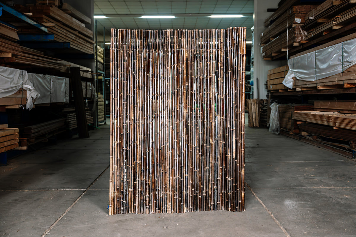 bamboemat zwart 180x180