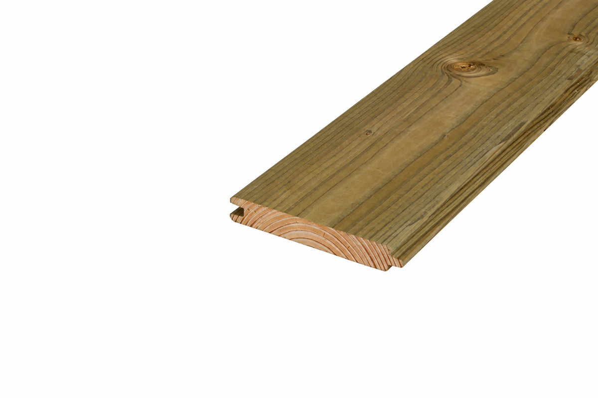 Douglas blokhutprofielplank | Geïmpregneerd | 2,8 × 19,5 cm | Verschillende lengtes