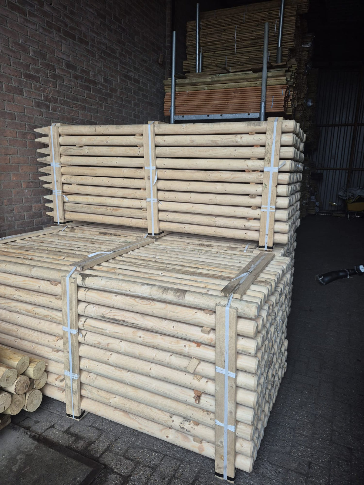 Boompaal gefreesd Ø6CM | Onbehandeld | Verschillende lengtes