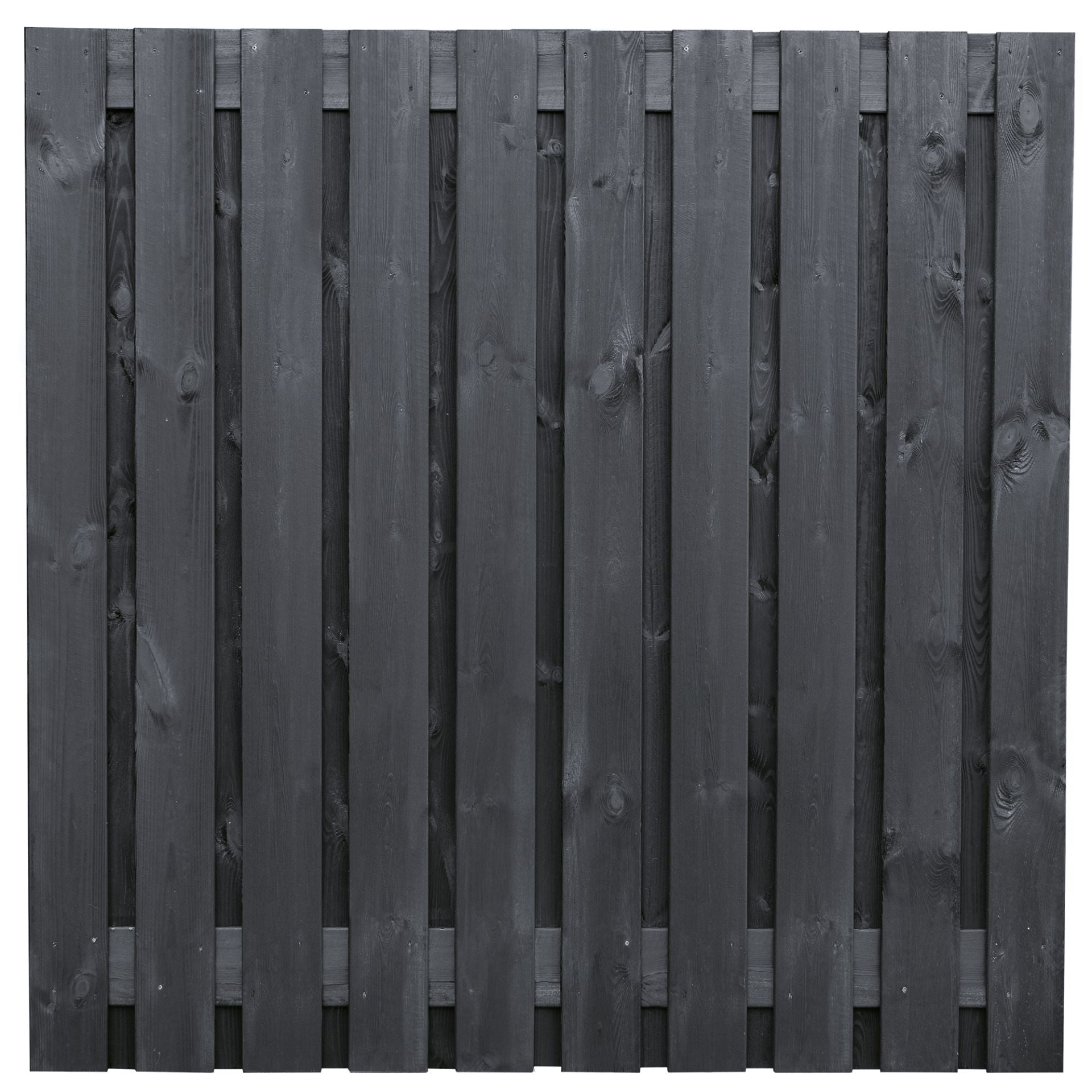 Grenen Schutting 21-planks | Zwart | 180x180 cm