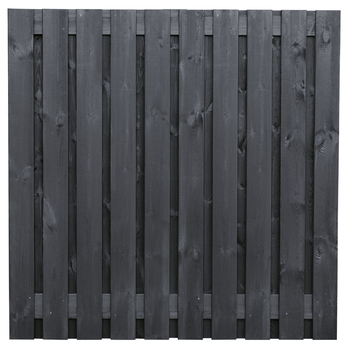 Grenen Schutting 21-planks | Zwart | 180x180 cm