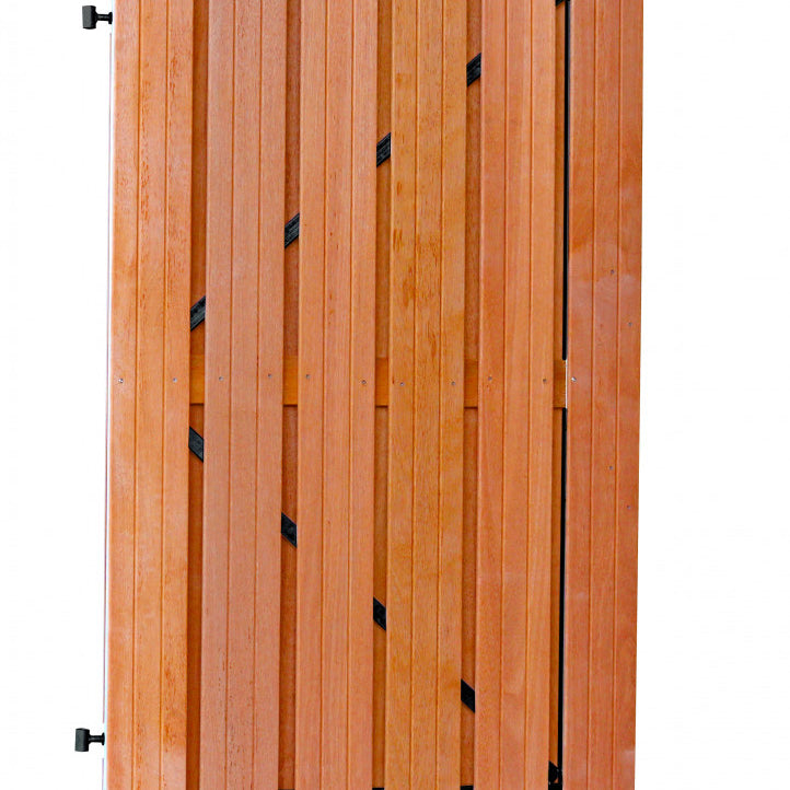 Hardhouten Tuindeur Geschaafd | Zwart stalen frame | 100x180 cm