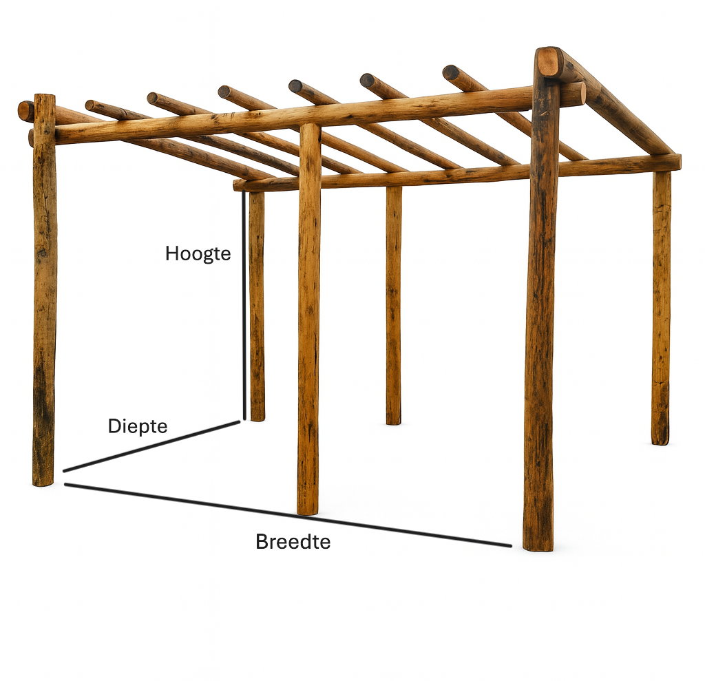Kastanje Pergola | 150x400 cm