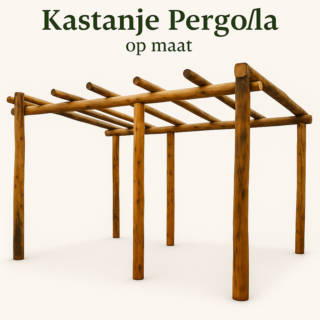 Kastanje Pergola op Maat | Vrijblijvende Offerte