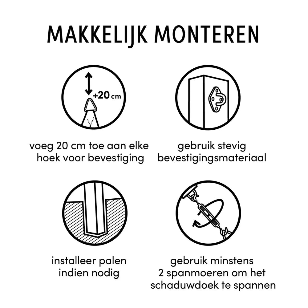 Schaduwdoek Driehoek Antraciet