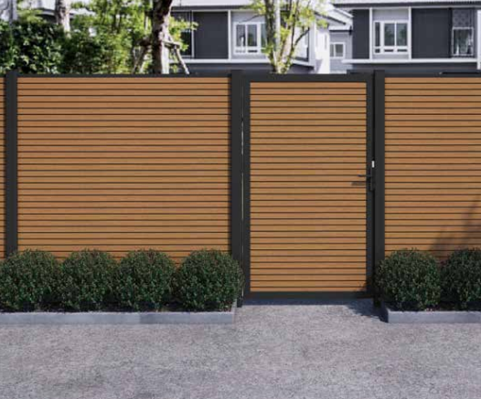 Composiet Tuindeur Teak Triple 