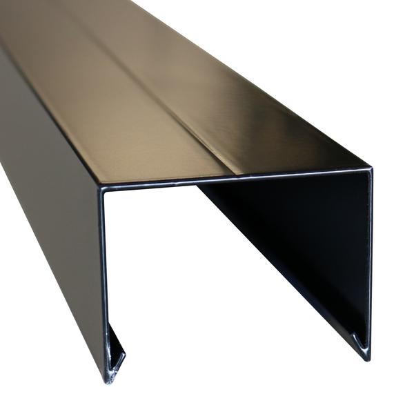 Afdeklat Aluminium | Zwart | 180 cm 