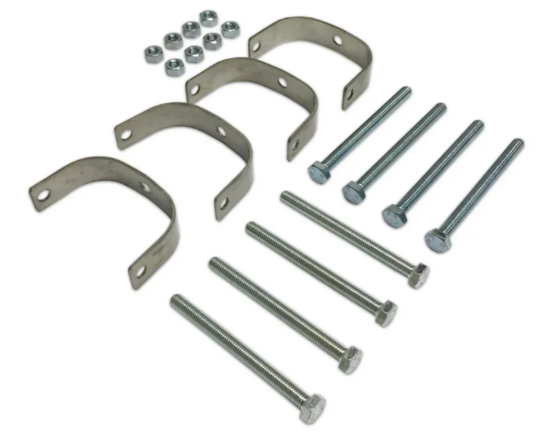 RVS montageset voor bamboe schuttingen