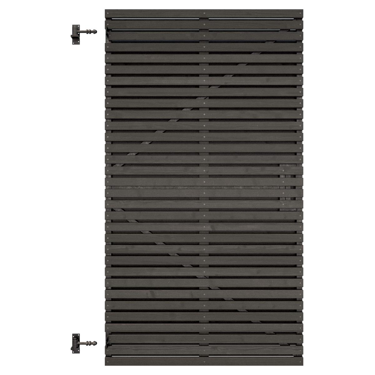 Geschaafde Grenen Lattendeur | Zwart gespoten | Horizontaal | 100x180 cm