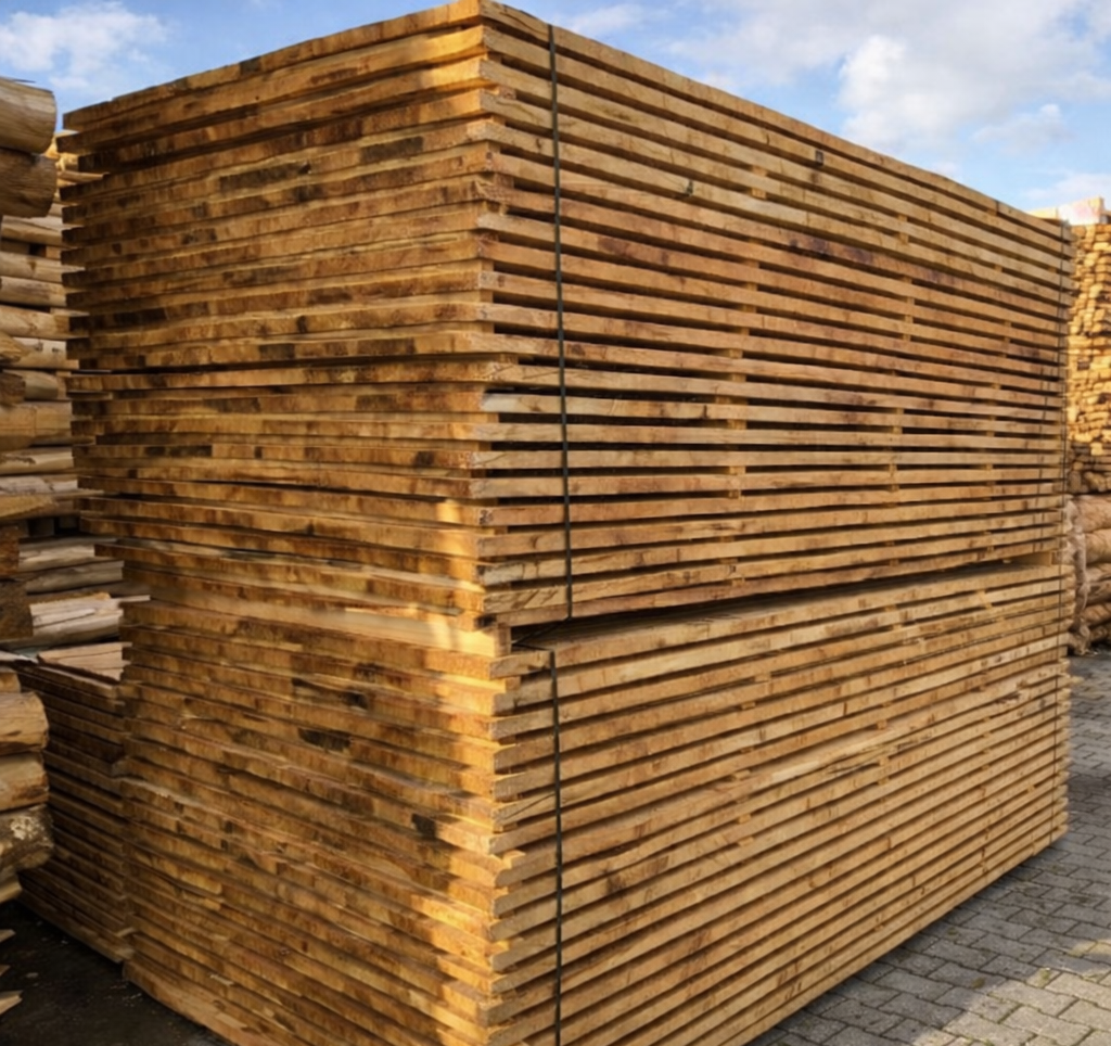 Kastanje Plank | Bezaagd | 3x15x250 cm 