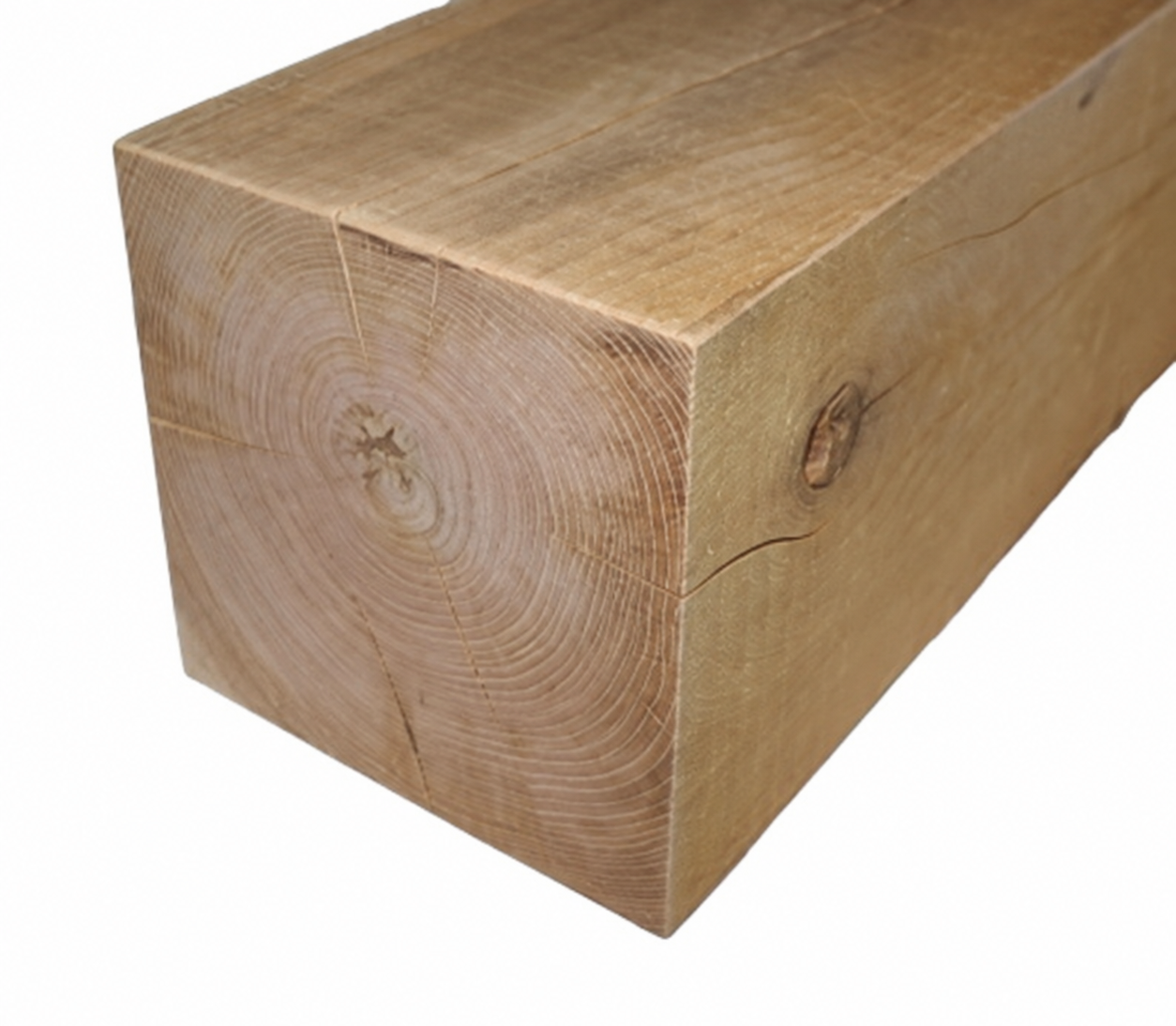Eiken Balk | Bezaagd | 18x18 cm | Verschillende lengtes