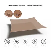 Schaduwdoek Vierkant Sand 