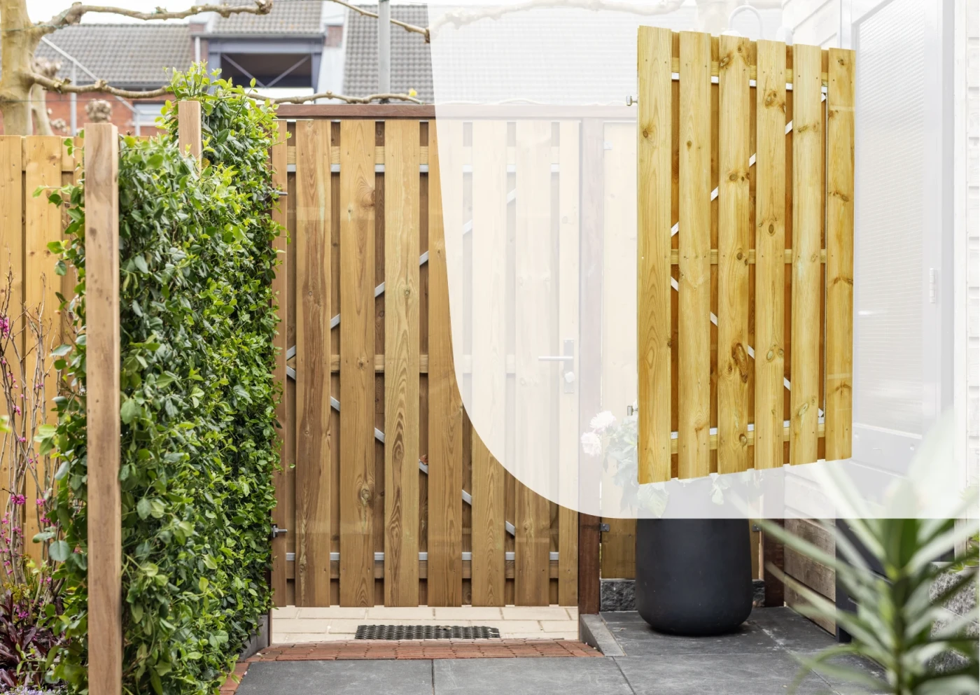 Grenen Tuindeur Geschaafd | 90x180 cm 