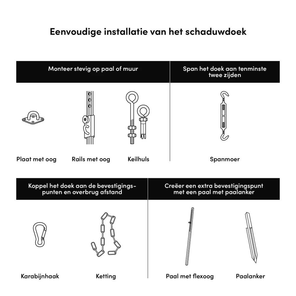 Schaduwdoek Driehoek Sand 
